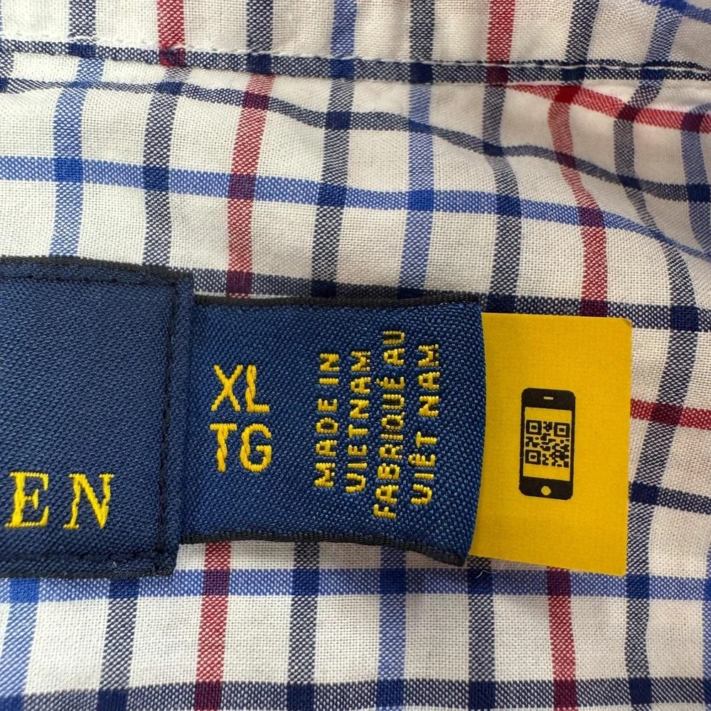 Polo Ralph Lauren Shirt Mens XL Multicolor Check Slim Fit Button Down Pony Logo